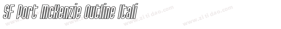 SF Port McKenzie Outline Italic字体转换